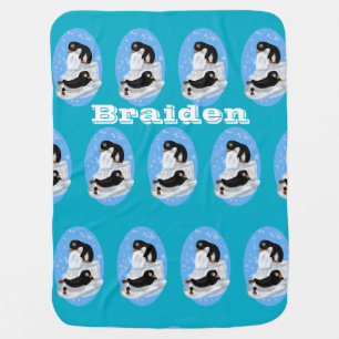 Penguins Napping baby blanket