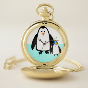 Penguins, Nature, Animal Pocket Watch
