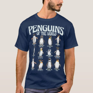Penguins of the World - Antarctic Bird Species T-Shirt