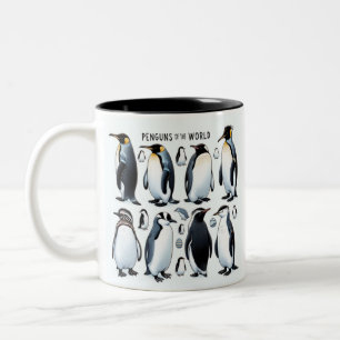 Penguins of the World Mug, Cute Penguin Coffee Mug