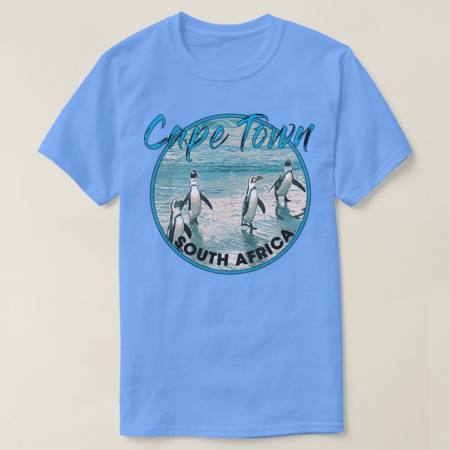 Penguins on Cape Town Beach T-Shirt (Design Front)