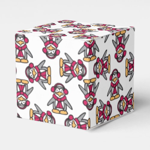 Penguins pattern Christmas favor box