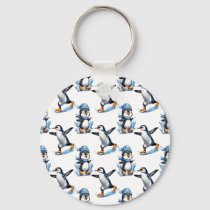 Penguins Pattern Design  Keychain