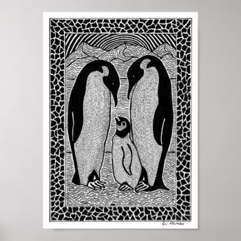 Penguins Poster by elihelman at Zazzle