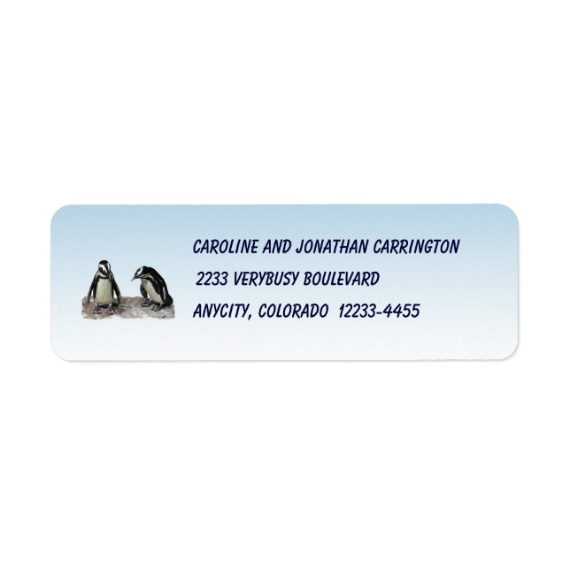 Penguins Return Address Label (Front)