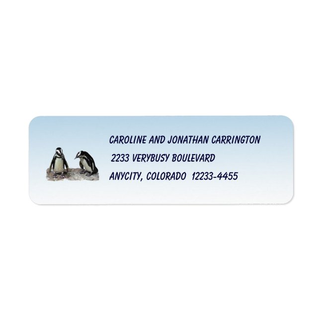 Penguins Return Address Label