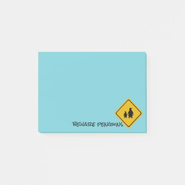 penguins road sign - Post-It-Notes pad Post-it Notes (Front)