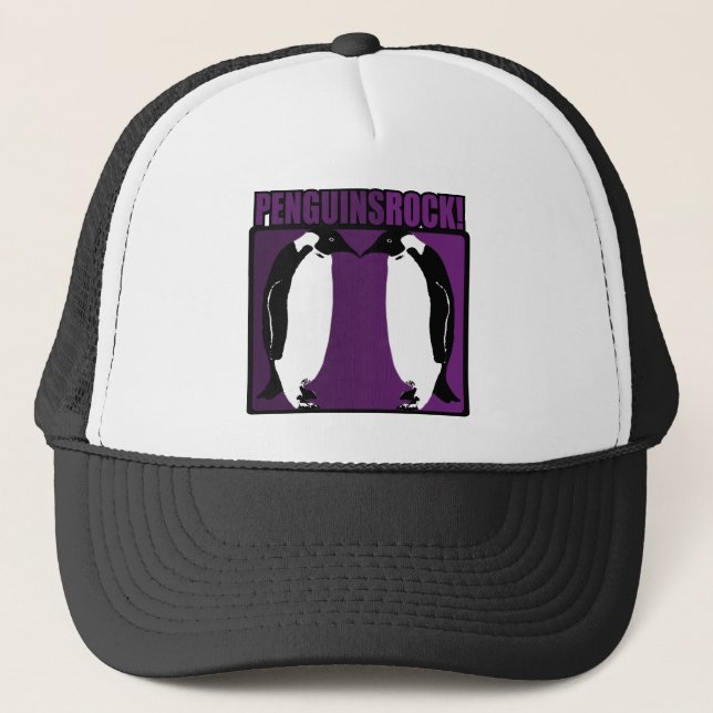 Penguins Rock! Trucker Hat (Front)