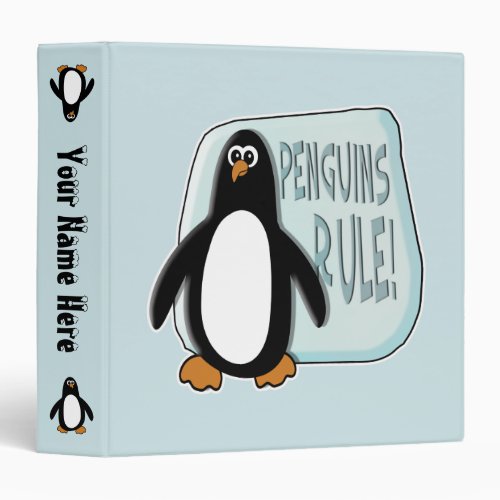 Penguins Rule Binder Customizable