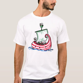 Penguins Sailing in a Christmas Boat Mens T-shirt