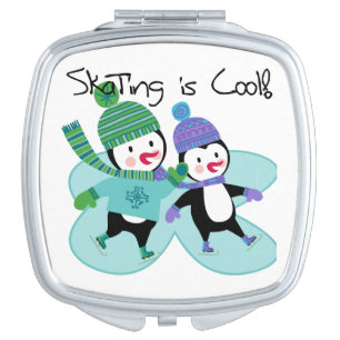 Penguins Skating is Cool Compact Mirror