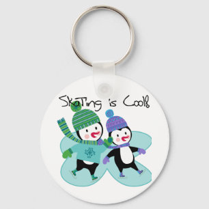 Penguins Skating is Cool Keychain
