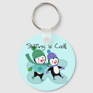 Penguins Skating is Cool Keychain
