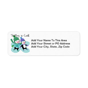 Penguins Skating is Cool Label