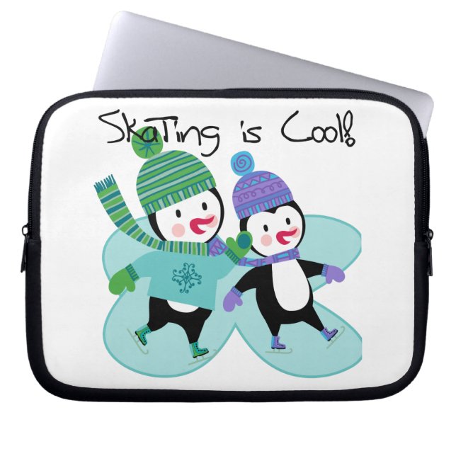 Penguins Skating is Cool Laptop Sleeve (Front)
