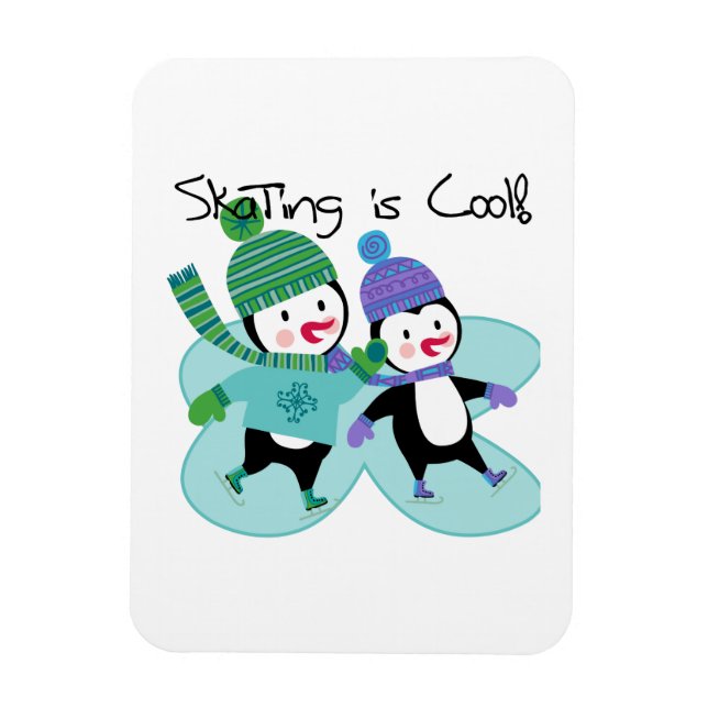 Penguins Skating is Cool Magnet (Vertical)