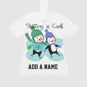 Penguins Skating is Cool Ornament