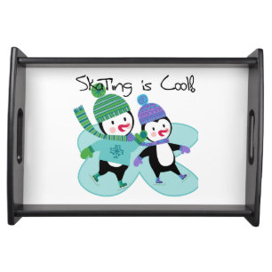 Penguins Skating is Cool Serving Tray