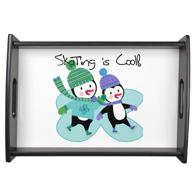 Penguins Skating is Cool Serving Tray (Front)