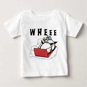 Penguins Sledding Tshirts and Gifts