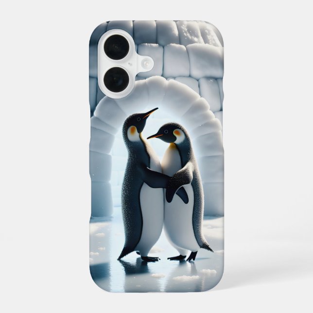 Penguins Slow Dancing By Igloo Iphone Case (Back)