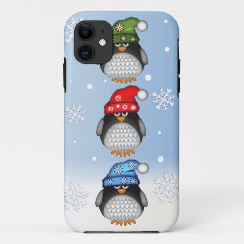 Penguins  snowflakes iPhone 5 case