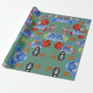 Penguins & Stars   rapping Paper