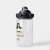 Penguins steal my sanity water bottle (Back)