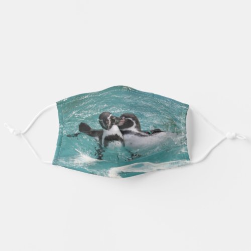 Penguins swimming and playing in Water Adult Cloth Face Mask