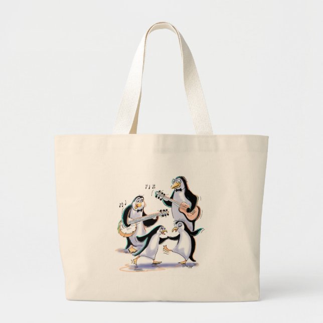 penguins swinging large tote bag (Front)