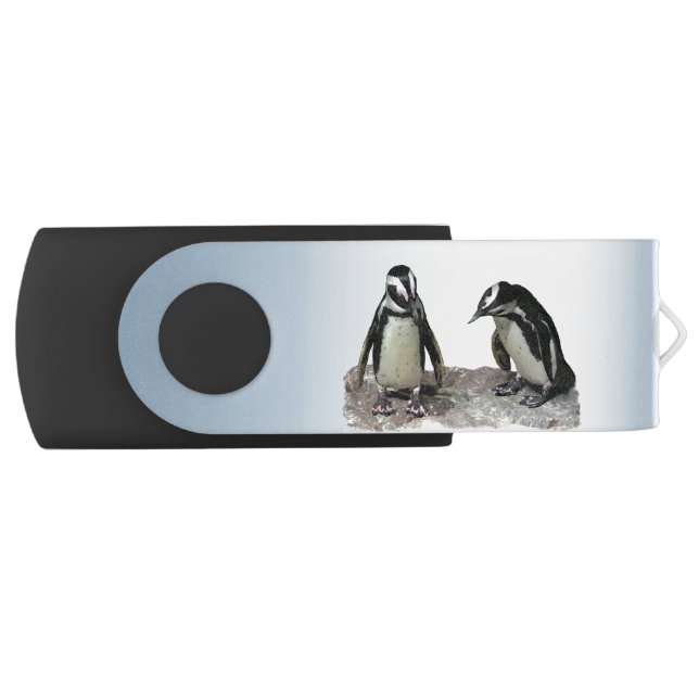 Penguins Swivel USB 2.0 Flash Drive (Front)