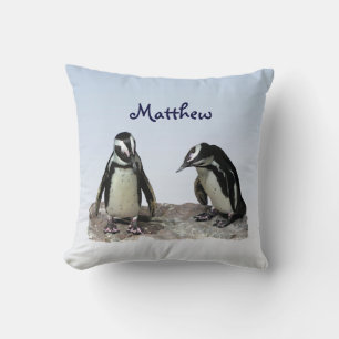 Penguins Throw Pillow