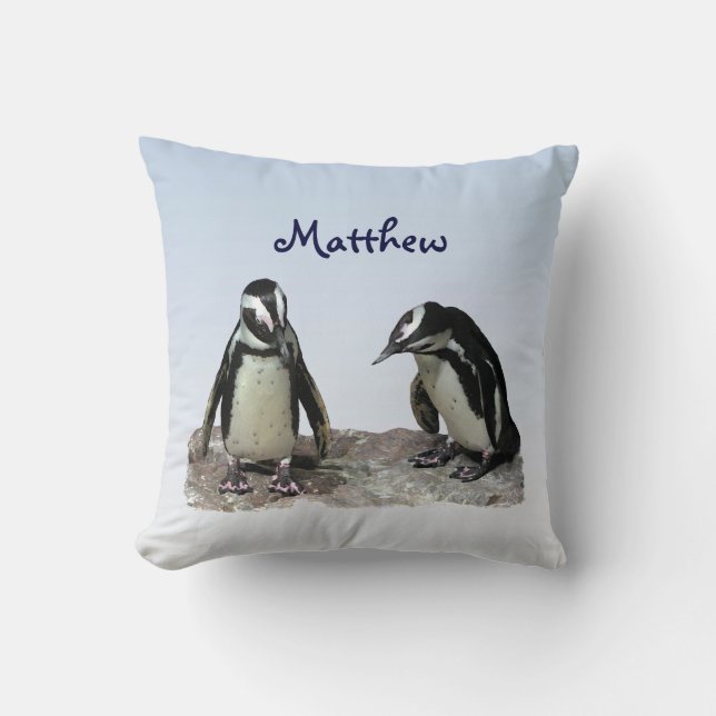 Penguins Throw Pillow (Front)