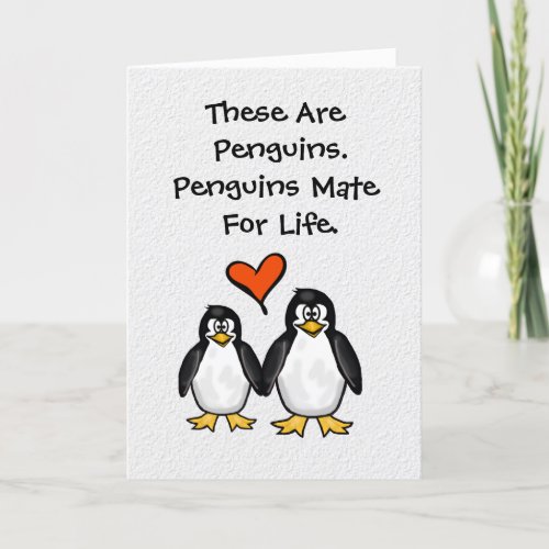 Penguins Valentines Day Card
