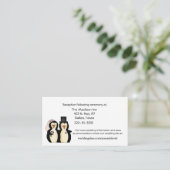 Penguins Wedding enclosure cards (Standing Front)