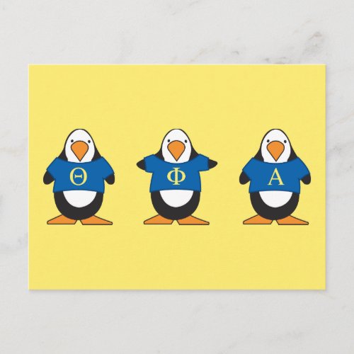 Penguins with Shirts Postcard