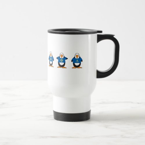 Penguins with Shirts Travel Mug