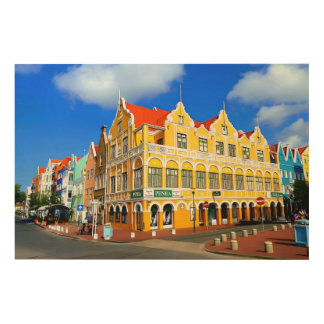 Penha Building Willemstad Curacao Wood Wall Art