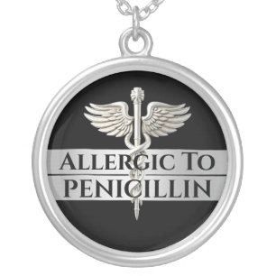 Penicilin allergy alert emergency jewelry caduceus