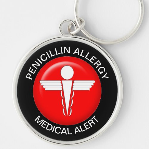 Penicillin Allergy Medical Alert _ Button Keychain