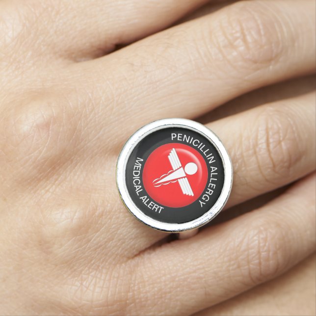 Penicillin Allergy Medical Alert Ring (In Situ)
