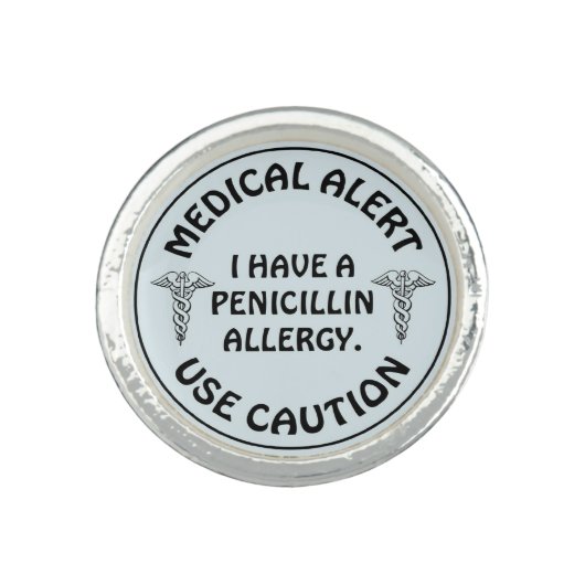 PENICILLIN ALLERGY RING (Front)