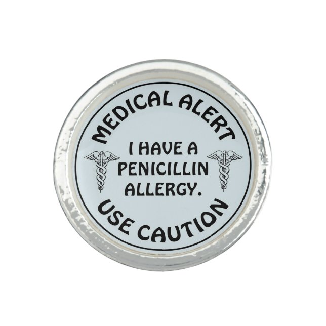 PENICILLIN ALLERGY RING (Front)
