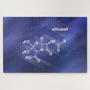 Penicillin, antibiotic drug, Structural chemical Jigsaw Puzzle