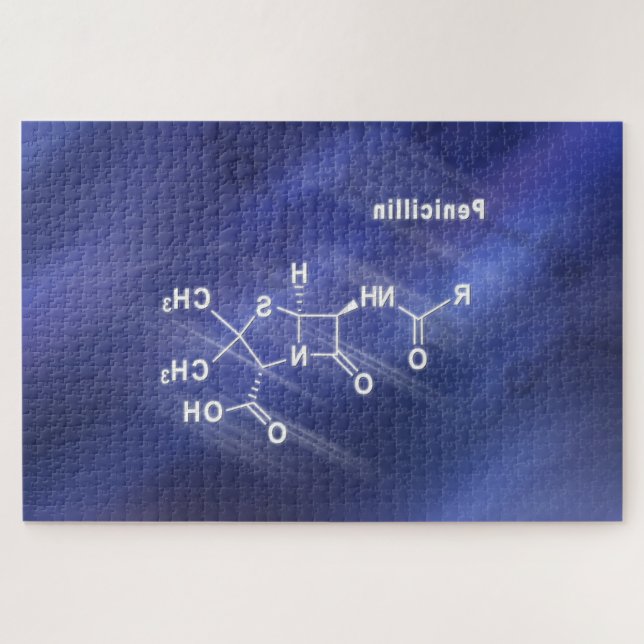 Penicillin, antibiotic drug, Structural chemical Jigsaw Puzzle (Horizontal)