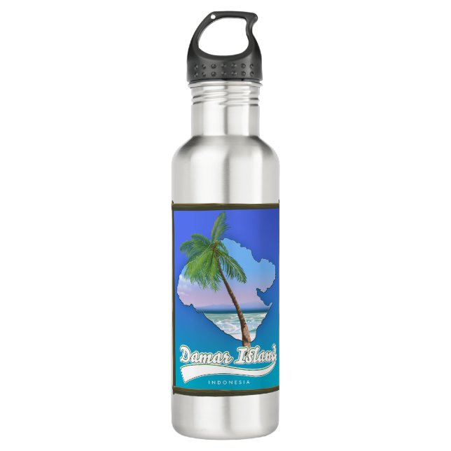 Penida Island Indonesia Stainless Steel Water Bottle (Front)