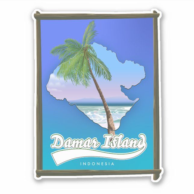 Penida Island Indonesia Sticker (Front)