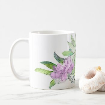 Penies And Succulent Coffee Mug by momentaldesigns at Zazzle
