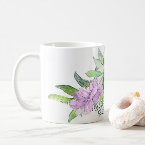 Penies and Succulent Coffee Mug