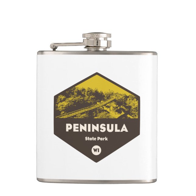 Peninsula State Park Wisconsin Flask (Front)